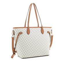 Geometric Monogrammed Tote