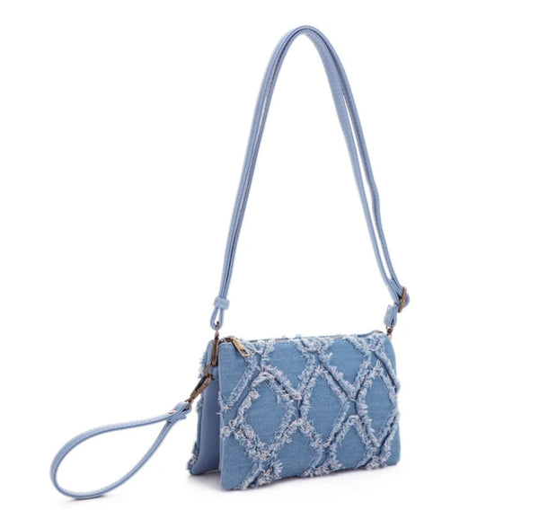 Distressed Denim  Crossbody