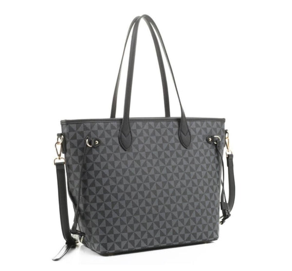 Geometric Monogrammed Tote