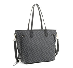 Geometric Monogrammed Tote