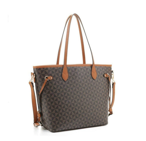 Geometric Monogrammed Tote