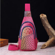 Tie-dyed Crocodile Muti Compartment Sling Bag
