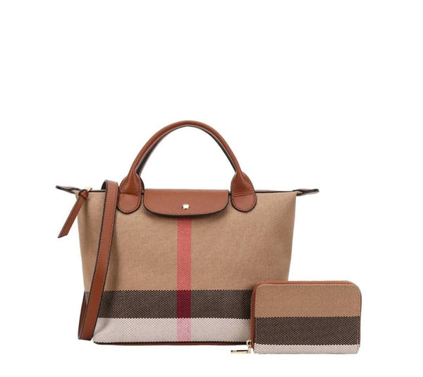 PLAID CHECKER SATCHEL