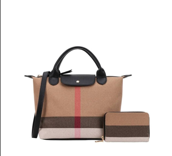 PLAID CHECKER SATCHEL