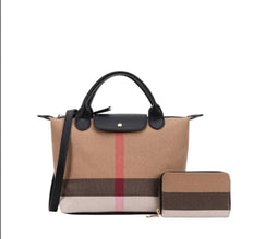 PLAID CHECKER SATCHEL