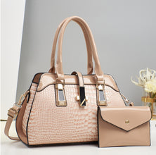 2 in 1 Crocodile & Patent Satchel Wallet
