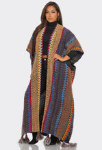 BOHO KNIT KIMONO W/TASSEL